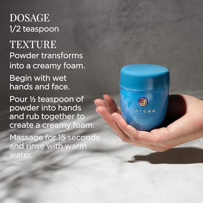 TATCHA THE RICE POLISH: CALMING FOAMING ENZYME POWDER - 60 GRAMS / 2.1 OUNCES - Image 4